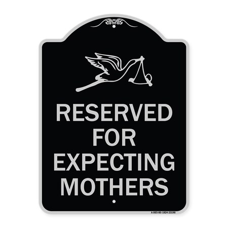Signmission Reserved for Expecting Mothers Heavy-Gauge Aluminum Architectural Sign, 18" L, 24" H, BS-1824-23198 A-DES-BS-1824-23198